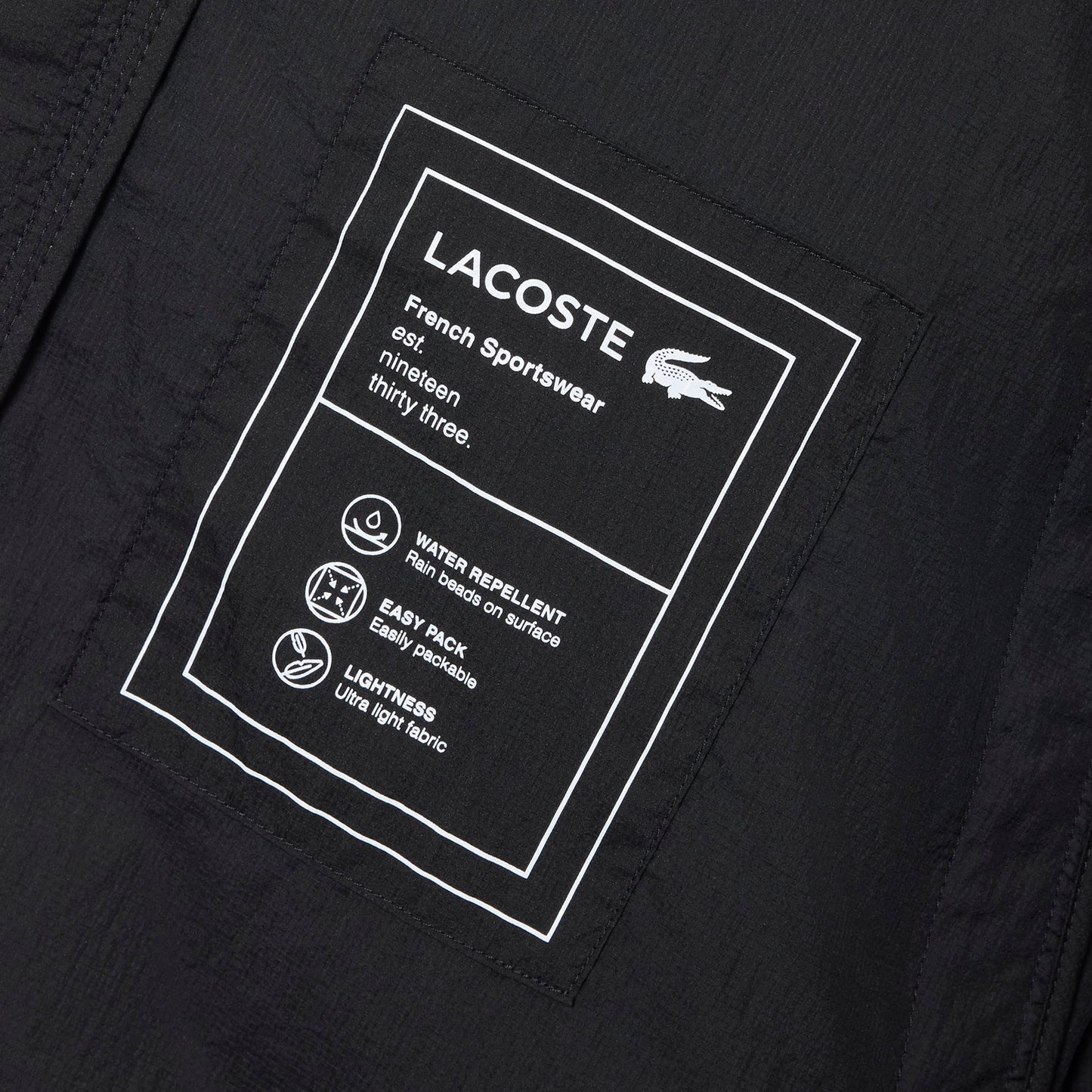 PACKABLE WATER-REPELLENT JACKET - ALPINE X LACOSTE