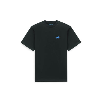 Black T-shirt with blue logo Savoir Faire 