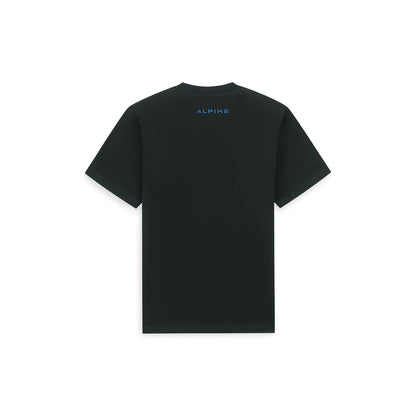 Black T-shirt with blue logo Savoir Faire 