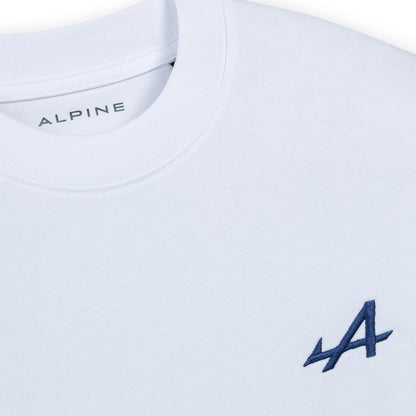 White T-shirt with blue logo Savoir Faire 