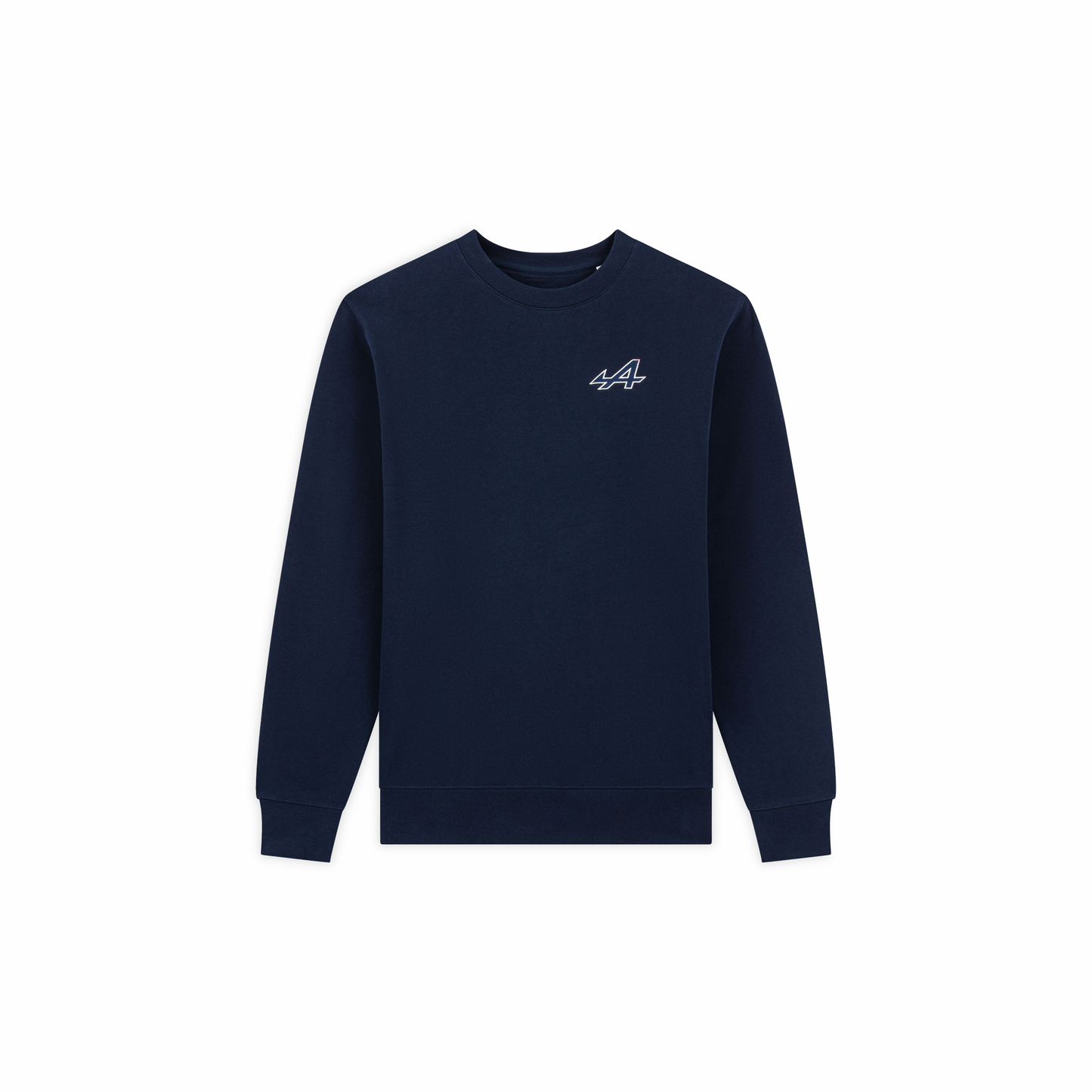 SUDADERA DE HOMBRE AZUL ALPINE - LOGOTIPO BORDADO CON CONTORNO BLANCO – ESSENTIAL LINE