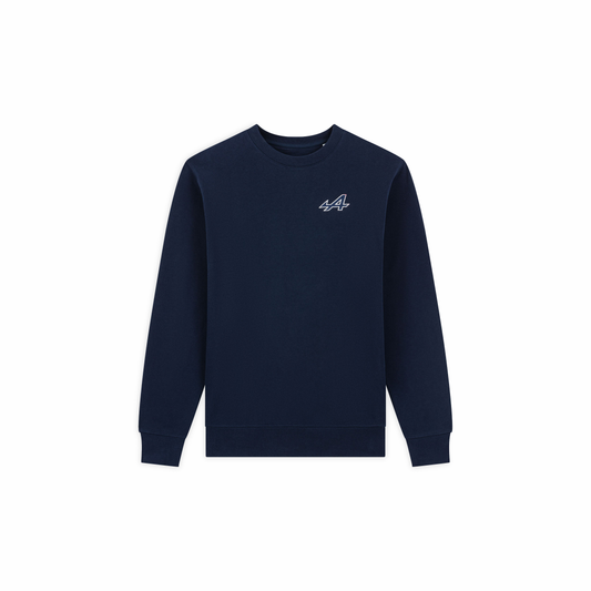 CAMISOLA DE HOMEM AZUL ALPINE - LOGÓTIPO BORDADO COM CONTORNO BRANCO - ESSENTIAL LINE