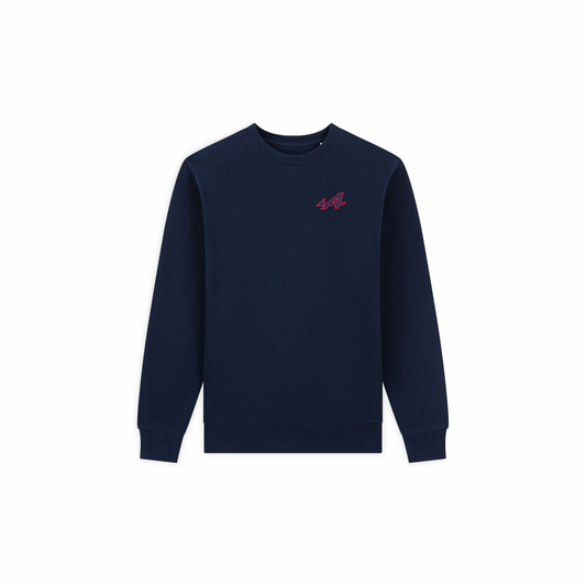 CAMISOLA DE HOMEM AZUL ALPINO - LOGÓTIPO BORDADO COM CONTORNO VERMELHO – ESSENTIAL LINE