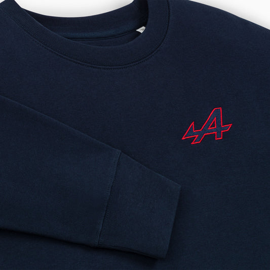 CAMISOLA DE HOMEM AZUL ALPINO - LOGÓTIPO BORDADO COM CONTORNO VERMELHO – ESSENTIAL LINE