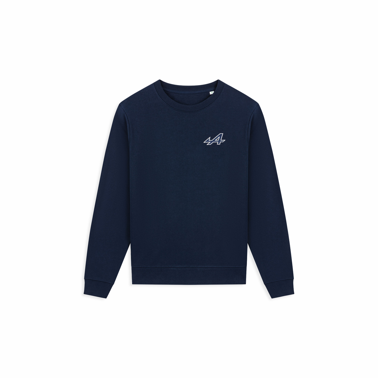 SUDADERA DE MUJER AZUL ALPINE - LOGOTIPO BORDADO CON CONTORNO BLANCO - ESSENTIAL LINE
