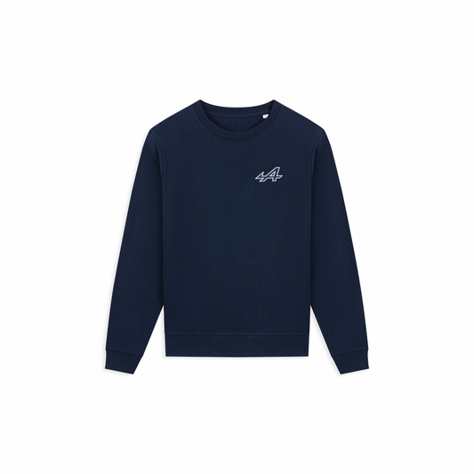 CAMISOLA DE MULHER AZUL ALPINE - LOGÓTIPO BORDADO COM CONTORNO BRANCO - ESSENTIAL LINE