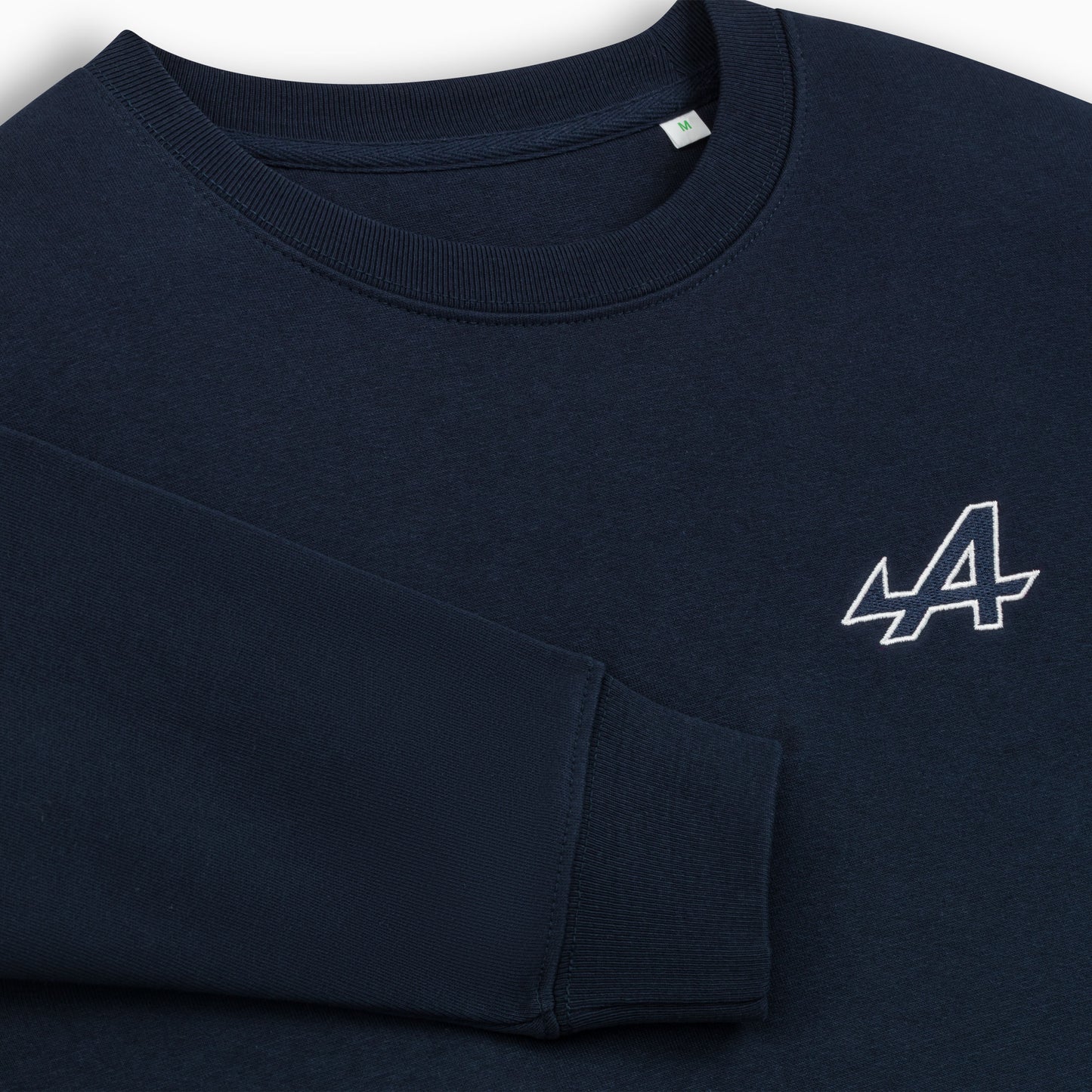 SUDADERA DE MUJER AZUL ALPINE - LOGOTIPO BORDADO CON CONTORNO BLANCO - ESSENTIAL LINE