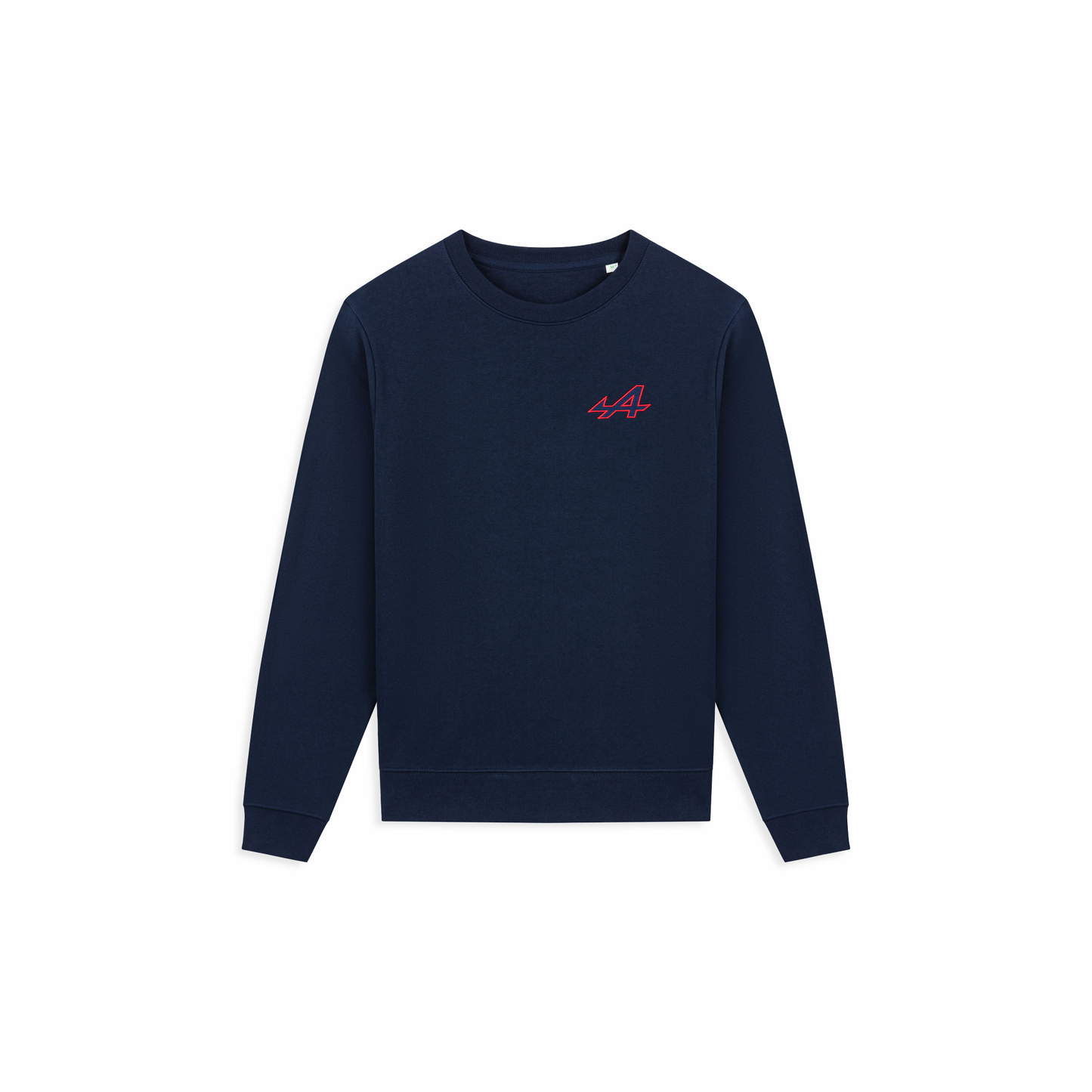 BLAUES DAMEN-SWEATSHIRT ALPINE - GESTICKTES LOGO ROTE KONTUR – ESSENTIAL LINE