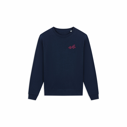 CAMISOLA DE MULHER AZUL ALPINE - LOGÓTIPO BORDADO COM CONTORNO VERMELHO – ESSENTIAL LINE