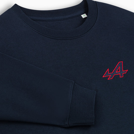 CAMISOLA DE MULHER AZUL ALPINE - LOGÓTIPO BORDADO COM CONTORNO VERMELHO – ESSENTIAL LINE