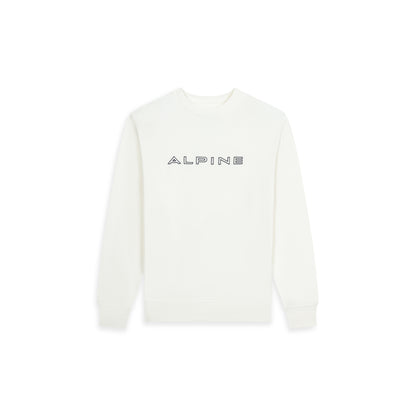 SWEAT-SHIRT HOMME BLANC -  ALPINE ESSENTIALS V2