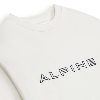 SWEAT-SHIRT HOMME BLANC -  ALPINE ESSENTIALS V2