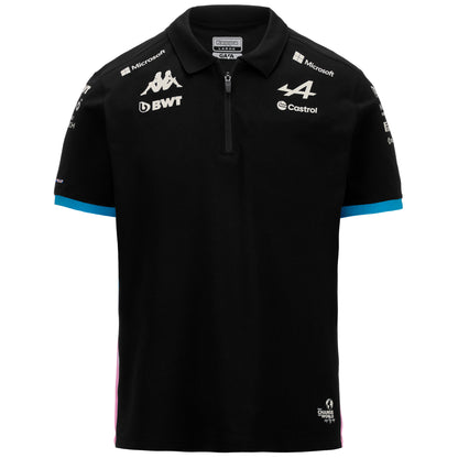 ADREM SCHWARZES POLOSHIRT
