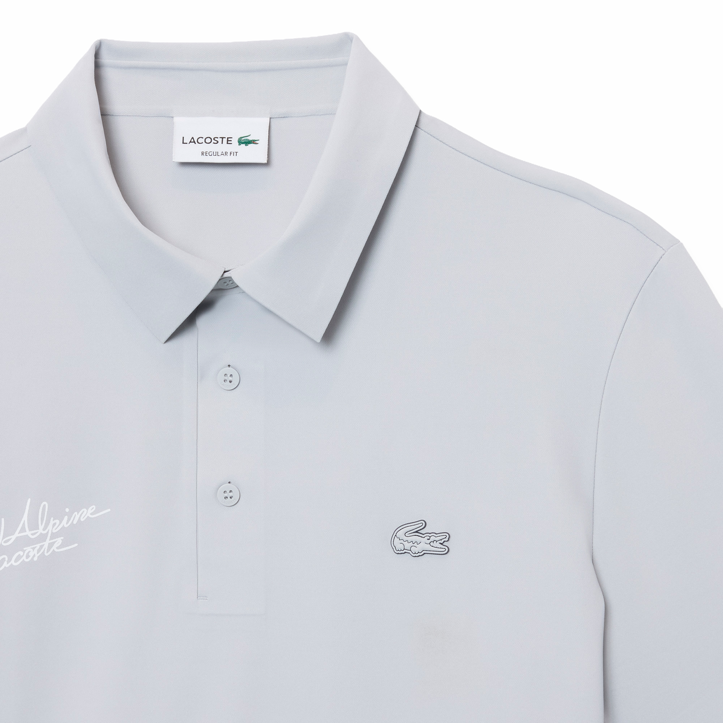 REGULAR FIT POLO SHIRT LIGHT GREY - ALPINE X LACOSTE