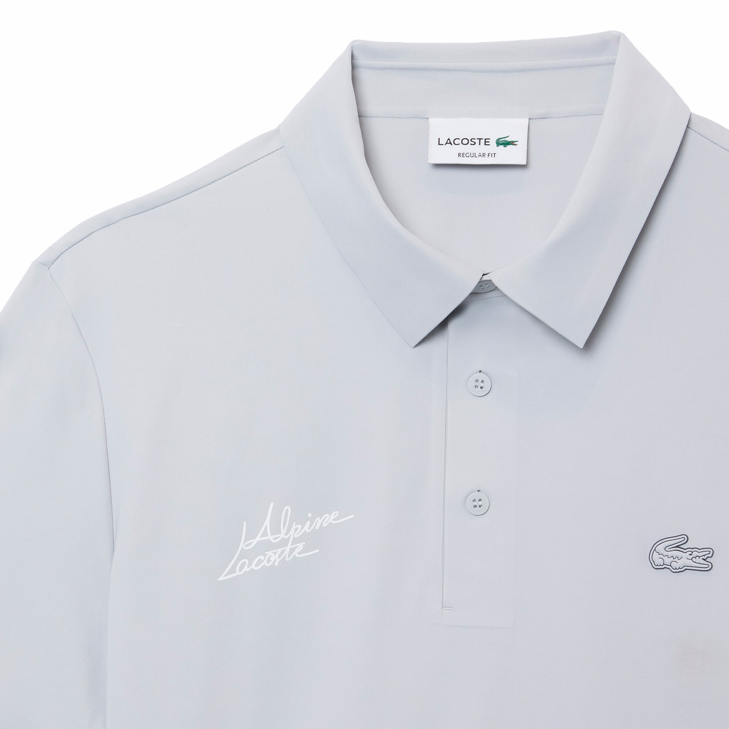 REGULAR FIT POLO SHIRT LIGHT GREY - ALPINE X LACOSTE