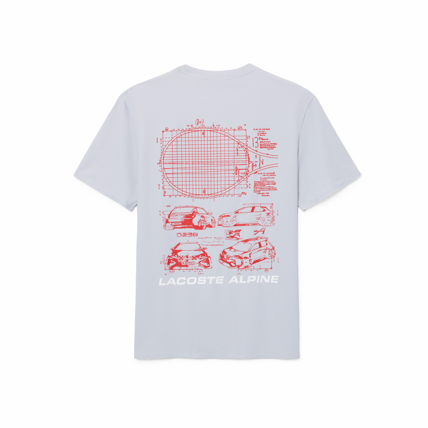 GRAPHIC T-SHIRT LIGHT GREY - ALPINE X LACOSTE
