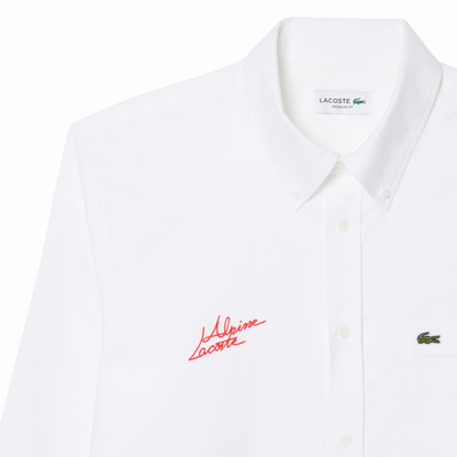 REGULAR FIT OXFORD SHIRT - ALPINE X LACOSTE