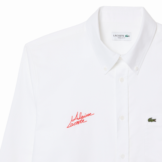 REGULAR FIT OXFORD SHIRT - ALPINE X LACOSTE